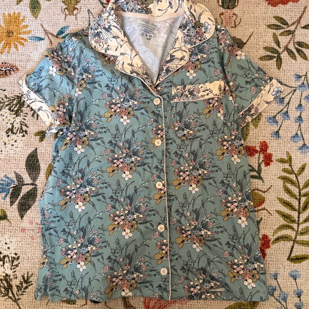 New Vera Bradley Pajama Top Sz S